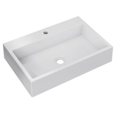 Imagem de Cuba Pia De Apoio Para Banheiro Retangular 55cm Ivy C08 Branco - Mpozenato