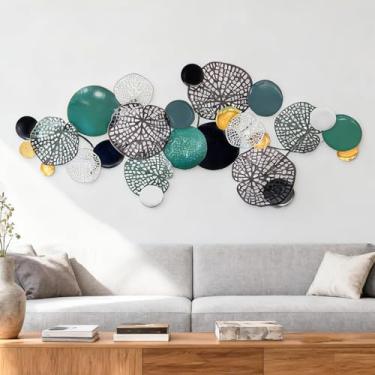 Imagem de Axioglo Decoração de parede moderna de metal, grande decoração de parede escultural abstrata 3D, decoração de parede de ferro feita à mão para sala de estar, quarto, entrada, decoração de casa de 132