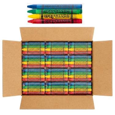 Imagem de Pacote individual de 4 unidades de giz de cera de tamanho completo (vermelho, verde, azul, amarelo) de segurança testado em conformidade com ASTM D-4236 - Ótimo para lembrancinhas de festa, artes e artesanato, escolas, acampamento., Led Anti-Stress-266, Led Anti-Stress 266