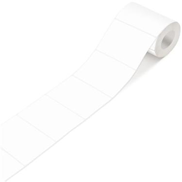 Imagem de 300 etiquetas de freezer removíveis em branco de 5 x 7 cm, à prova d'água, resistente a óleo e rasgos, adesivos para recipientes de alimentos, frascos, despensa e preparação de refeições (branco)