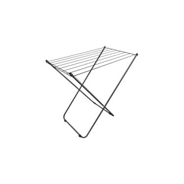 Imagem de Varal de Chão Retrátil Buenos Aires com Abas, Aço, Branco, 95x133x53cm, Suporta 8kg, Dobrável