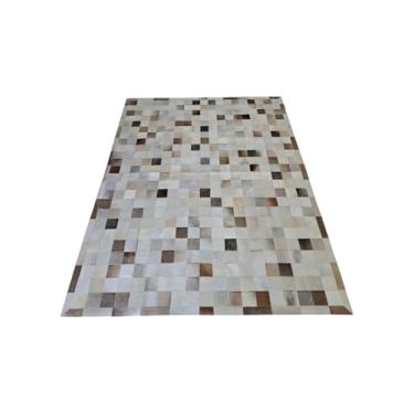 Imagem de Tapete De Couro Natural Premium Placas 10x10cm (Bege Castor Claro)
