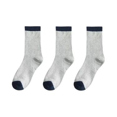 Imagem de Meias Masculinas De Cano Médio Estilo Harajuku Quentes Para Negócios C