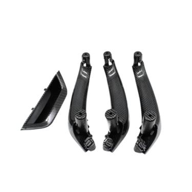 Imagem de 4 pçs conjunto lhd rhd interior do carro maçaneta da porta capa painel interno braço puxar guarnição substituição compatível para bmw x3 x4 f25 f26 2010-2016(LHD 4PCS Carbon Pattern)