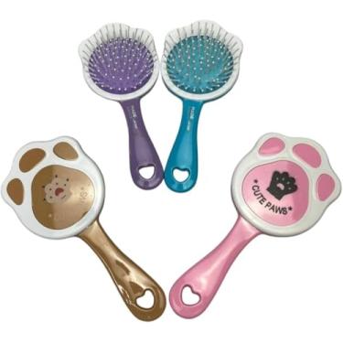 Imagem de Escova de Cabelo Infantil Formato Patinha – Cerdas Suaves, Design Divertido e Colorido