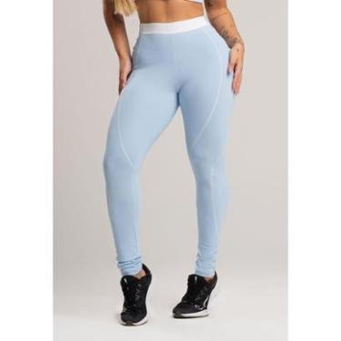 Imagem de Calça Legging com Elástico Cintura Alta Feminina Poliamida Mvb Modas-Feminino