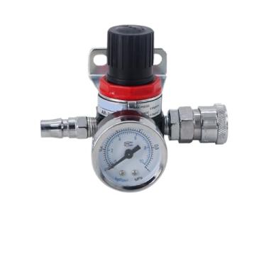 Imagem de AR2000 G1/4 Mini regulador de pressão de ar ajustável válvula redutora pneumática com medidor para compressor AR1500 BR3000 BR4000 10bar (tipo AR2000-C)