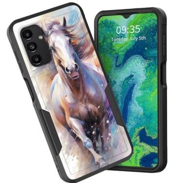 Imagem de CICPLKSE Capa para Galaxy A25 5G, camada dupla, híbrida, à prova de choque, rígida, policarbonato macio, TPU (poliuretano termoplástico), capa protetora para Samsung Galaxy A25 5G 6,5 polegadas 2024,