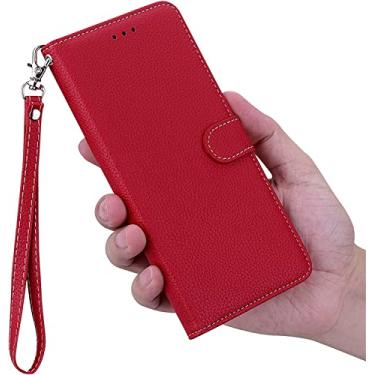 Imagem de FULNES Capa para iPhone 14/14 Plus/14 Pro/14 Pro Max, para mulheres homens slots de cartão fecho magnético suporte proteção total couro premium flip carteira capa de telefone (cor: médio, tamanho: 14 6,1 polegadas