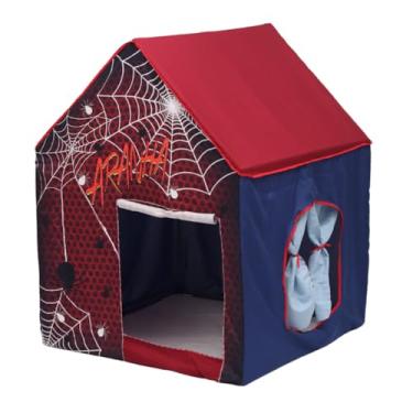 Imagem de Casinha Infantil Menino Cabana Desmontável Teia Barraca Spider Tenda Aranha
