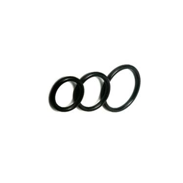 Imagem de Kit Anel Peniano 3 Unidades Silicone Preto