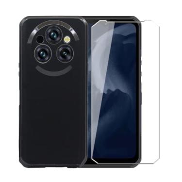 Imagem de WDMYLFTW Capa para Oukitel WP62 5G + película protetora de tela de vidro temperado - Capa protetora de TPU (preta)