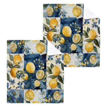 Imagem de xigua Toalhas de mão de algodão limoeiro, toalhas de banho multiusos e absorventes toalhas de rosto macias para a pele para banheiro, cozinha, hotel, academia, panos de lavagem, pacote com 6, 30 x 30