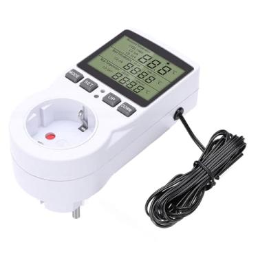 Imagem de Luocute Controlador de Temperatura Digital, Display LCD Com Contagem Regressiva, Tomada de Termostato Digital Com Temporizador, para Eletrônicos Domésticos Automotivos Industriais