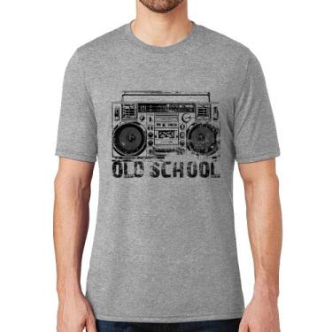 Imagem de Camiseta Old School Boombox - Foca na Moda, Cinza, GGG