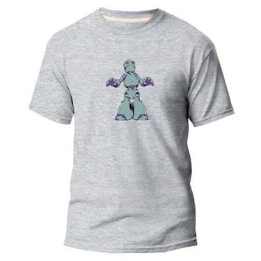 Imagem de  Camiseta Basica Algodão Premium Estampa Digital Robô Roxo - Pavesi, C