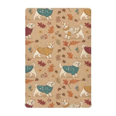 Imagem de SEHANY Lençol de berço de cachorro fofo para meninos e meninas, macio, respirável, elástico, lençol com elástico padrão para bebês de 27 x 99 cm