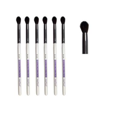 Imagem de Caixa Box 12 Pincel Oval para Maquiagem Côncavo Macrilan