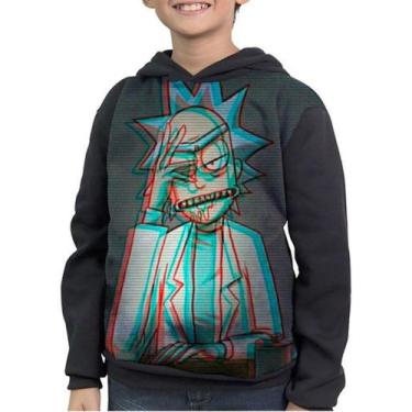 Imagem de Moletom Infantil Rick Sanchez Rick And Morty Fan Art, Preto, 1