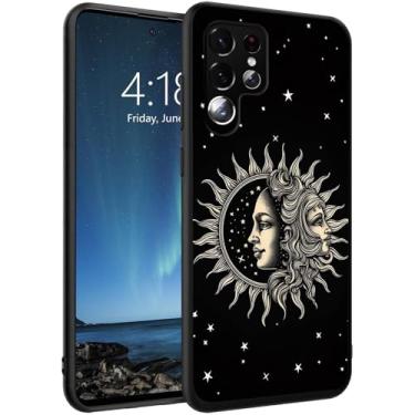 Imagem de DSRGRGFDJ Capa projetada para Samsung Galaxy S26 Ultra de 6,9 polegadas, capa de silicone ultrafina, antiarranhões e à prova de choque - Sol e lua