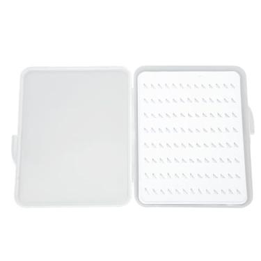 Imagem de Caixa de pesca com mosca com espuma de alta densidade – Iscas à prova d'água e estojo de armazenamento de anzóis para iscas e gabaritos, organizador de equipamentos portátil com tampa transparente (M)