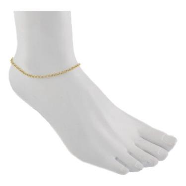 Imagem de Tornozeleira Feminina Ouro 18k 750 Elos Portugueses 18 Cm - JOIE JOIAS