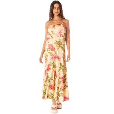 Imagem de Maaji Vestido longo feminino Rosalia, Bege Overflow, G