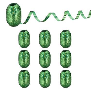 Imagem de PATIKIL 11 m x 1/12.7 cm Fitas onduladas, 10 rolos de fita de balão brilhante metálico encaracolado rolo para artesanato embrulho de presente casamento festa de aniversário florista decoração de