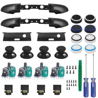 Imagem de SourceTon Kit De Substituição Botões 27 Peças Lb Rb, Gatilhos, Joystick, Chave Fenda, Suporte Para Porta Fone Ouvido, Chapéu Silicone Compatível Com Controle Do Xbox One