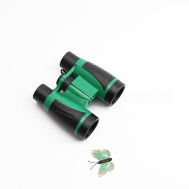 Imagem de Binóculos infantis, à prova d'água e à prova de choque com bússola integrada - ferramenta compacta de exploração ao ar livre para observação de pássaros, caminhadas e acampamento (verde)