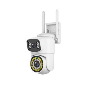 Imagem de Câmera de Segurança Duas Lentes Duas Telas - 4MP Ultra HD, Noite Colorida, Wi-Fi, Conversa Bidirecional, Resistente IP65