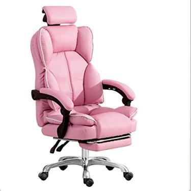 Imagem de Cadeira de escritório cadeira de mesa cadeira de computador rosa cadeira de computador, cadeira de jogos branca cadeira de escritório ergonômica cadeira de escritório de couro grande executiva
