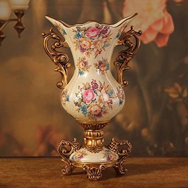 Imagem de Vaso europeu decoração de casa americana mesa de jantar sala de estar armário de TV arranjo de flores dispositivo de flores design de flores simulação criativa ornamentos de arranjo de flores