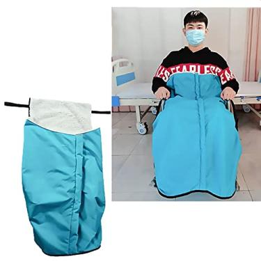Imagem de ZDJZMGZ Cobertor para aquecedor de cadeira de rodas, forro de lã à prova d'água à prova de vento para inverno, cobertura aconchegante para pernas com zíper para pacientes idosos