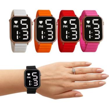 Imagem de Relógio Digital Quadrado Unissex Da Moda Pulseira Variada - Otemu