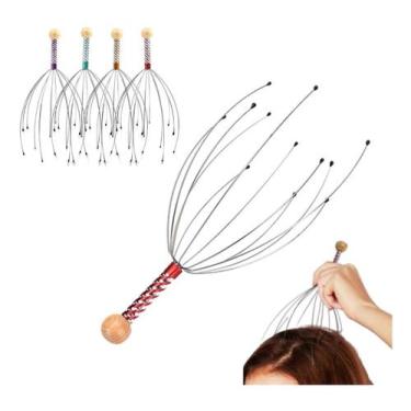 Imagem de Massageador De Cabeça Anti Stress Relaxante Capilar 12 Pontas - Daterr