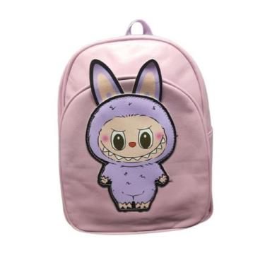 Imagem de Mochila Labubu Infantil Menino Menina Alças Reforçadas Nylon - Damix, 