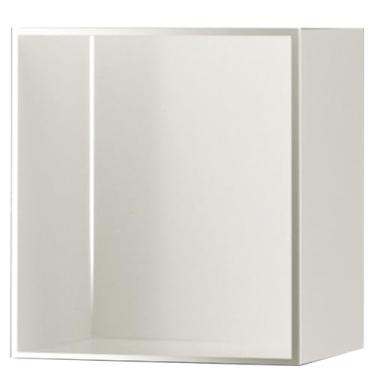 Imagem de Prateleiras de nicho de chuveiro embutidas, armazenamento retangular para banheiro, suporte de papel higiênico fosco para xampu e sabonete, 32 x 32 x 12,5 cm (bege) - organizador de parede elegante