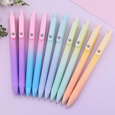 Imagem de YIZOCENGUO Canetas de gel, 5 canetas de tinta preta de 0,5 mm, canetas de escrita suave de ponta fina, canetas de alta qualidade para anotações no diário, material escolar de escritório, presentes