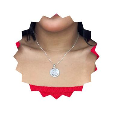 Imagem de Colar Com Medalha Mãe Que Ora Folheado A Prata 925