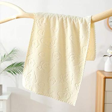 Imagem de Toalhas de rosto ultra macias, toalhas de banho de absorção rápida para banheiro, academia, cozinha, bebê (bege)