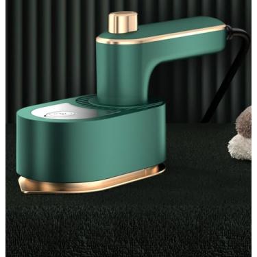 Imagem de Vaporizador de roupas portátil 3 em 1 - aquecimento rápido, dobrável a 180°, vapor duplo e prensa, compacto para viagens - verde