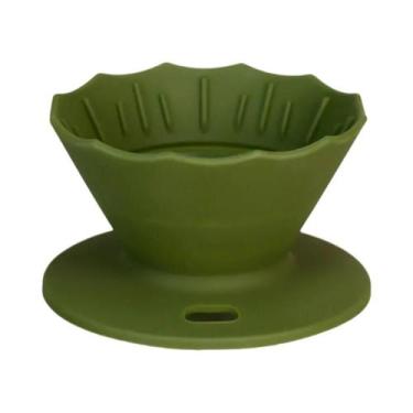 Imagem de Filtro De Café Portátil De Silicone Dobrável Reutilizável Com Funil E 