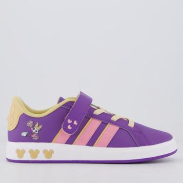 Imagem de Tênis Adidas Grand Court Disney Minnie CF Infantil Roxo, 35