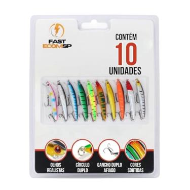 Imagem de Isca Artificial Importada Meia Água Kit 10un Tucunaré Traíra