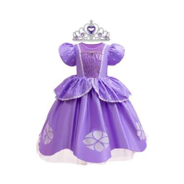 Imagem de Vestido De Festa De Aniversário De Verão Da Princesa Sofia Da Disney P