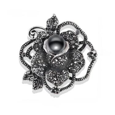 Imagem de la luen Alfinetes de broche para mulheres moda elegante broches lapela emblemas casaco suéter cachecóis vestido acessório festa de casamento baile joias, Product description, Metal, Pérolas
