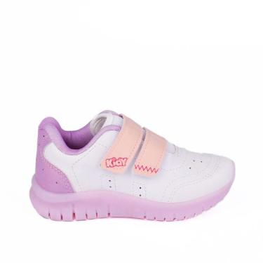 Imagem de Tênis infantil Menina Kidy de Luz Led Rosa e Lilás Delicado Confortáve