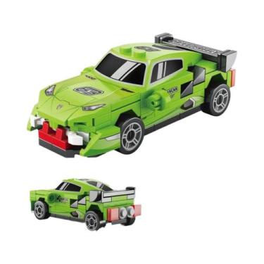 Imagem de Conjunto De Brinquedos De Blocos De Montar Com Carros De Fricção E Per