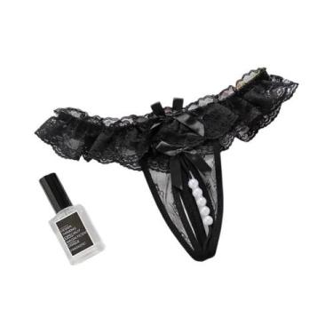 Imagem de Tangas Transparentes De Renda Com Baixa Cintura Para Mulheres, G-Strin